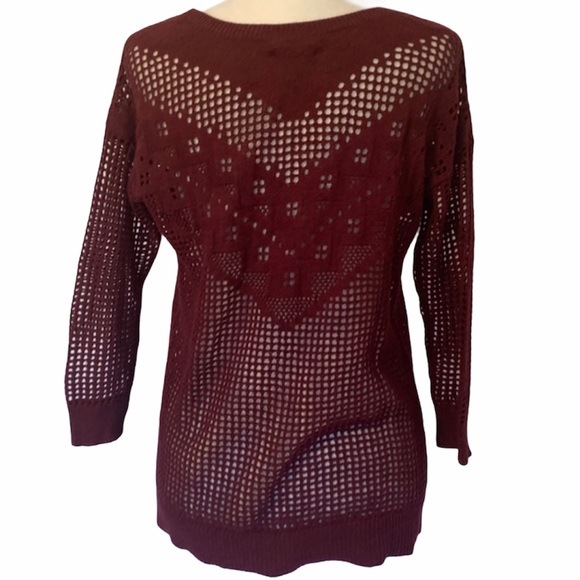 American Eagle Women's Burgundy Sweater - Picture 8 of 10
